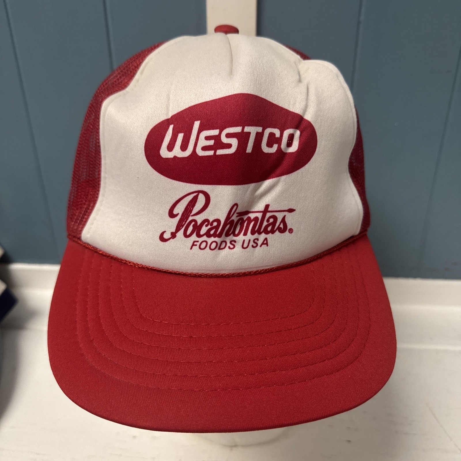 Vintage Trucker Hat 1980s Westco Pocahontas Foods Usa Snapback Trucker Hat